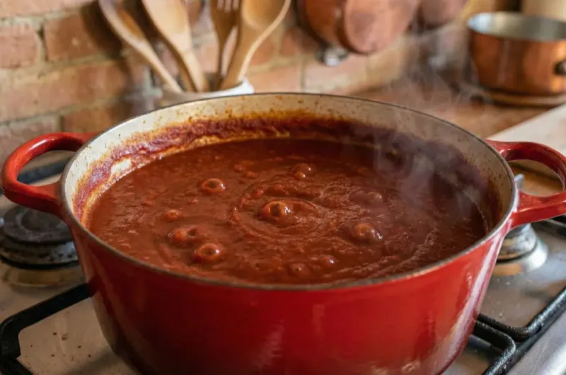 Carnival food in Naples Ragù-Napolitano-pipiare