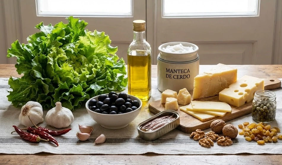 ingredients pizza with endive