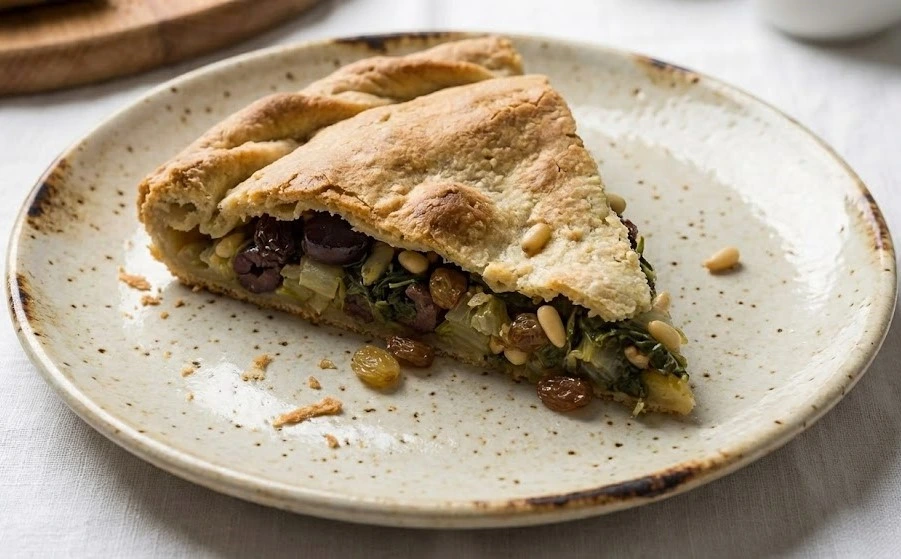 pizza slice with endive