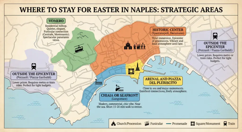 easter in naples map from accommodation